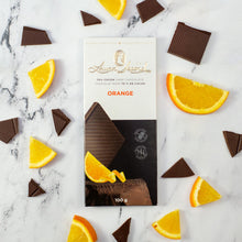 Barre de chocolat noir 70% et orange 100 g
