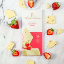 Barre de chocolat blanc et fraises 100 g